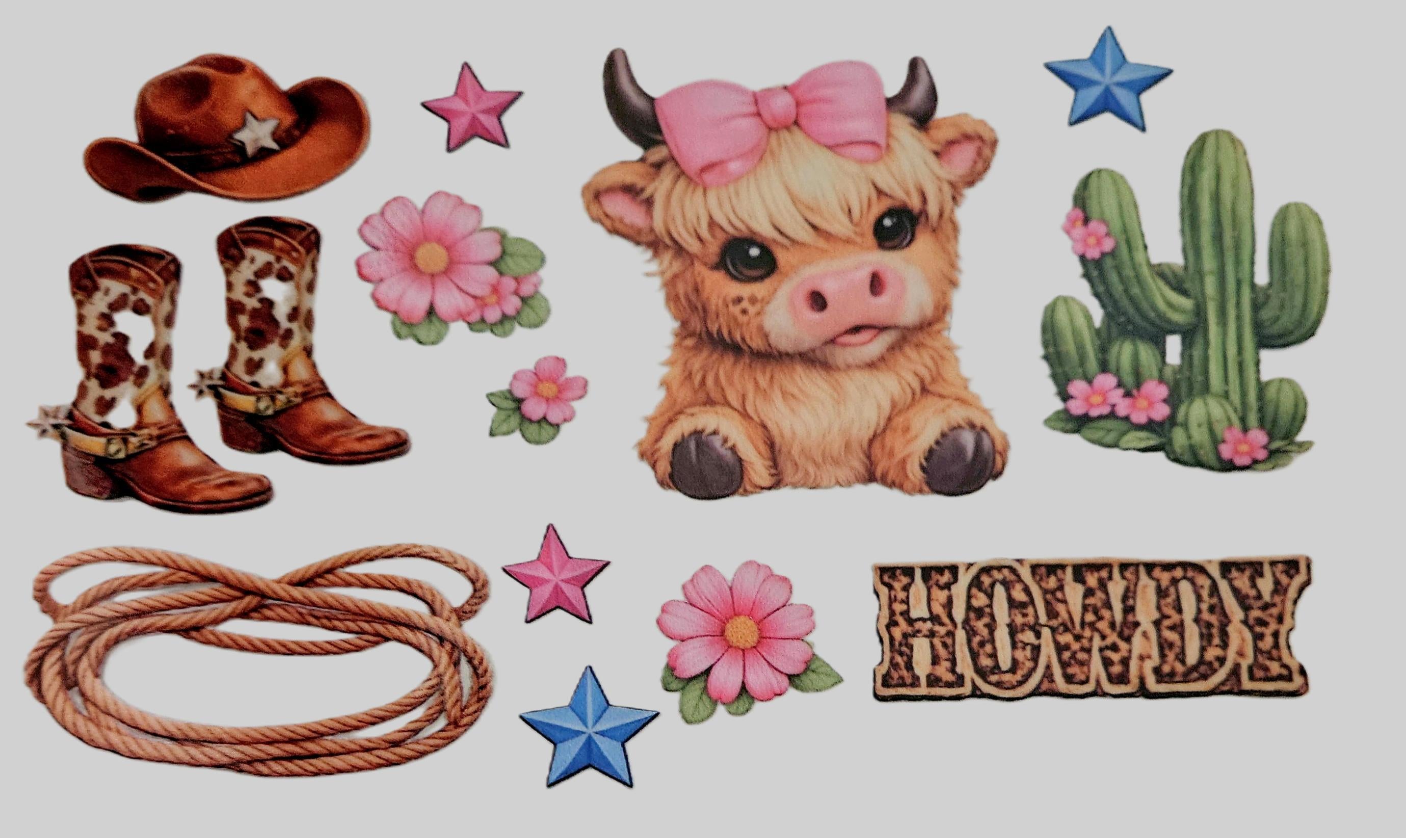 Cup Wrap-Howdy Cow