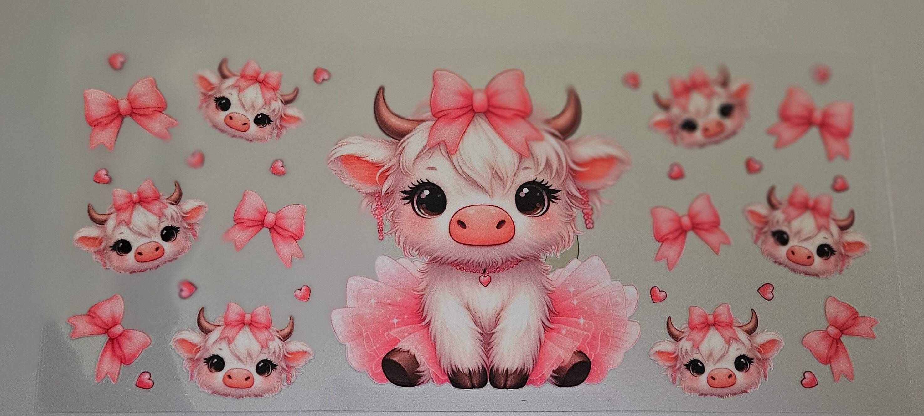 Cup Wrap-Pink Highland Cow