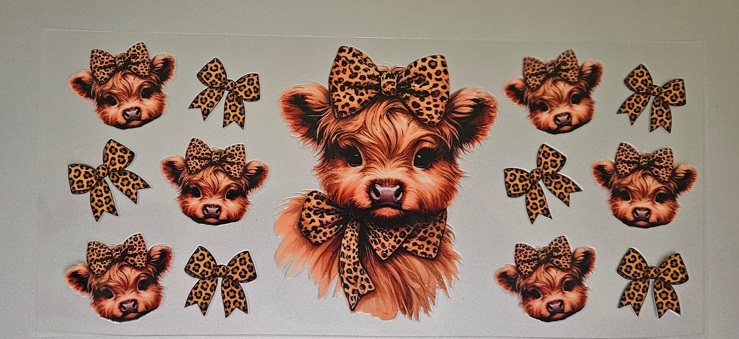 Cup Wrap-Cheetah Highland Cow