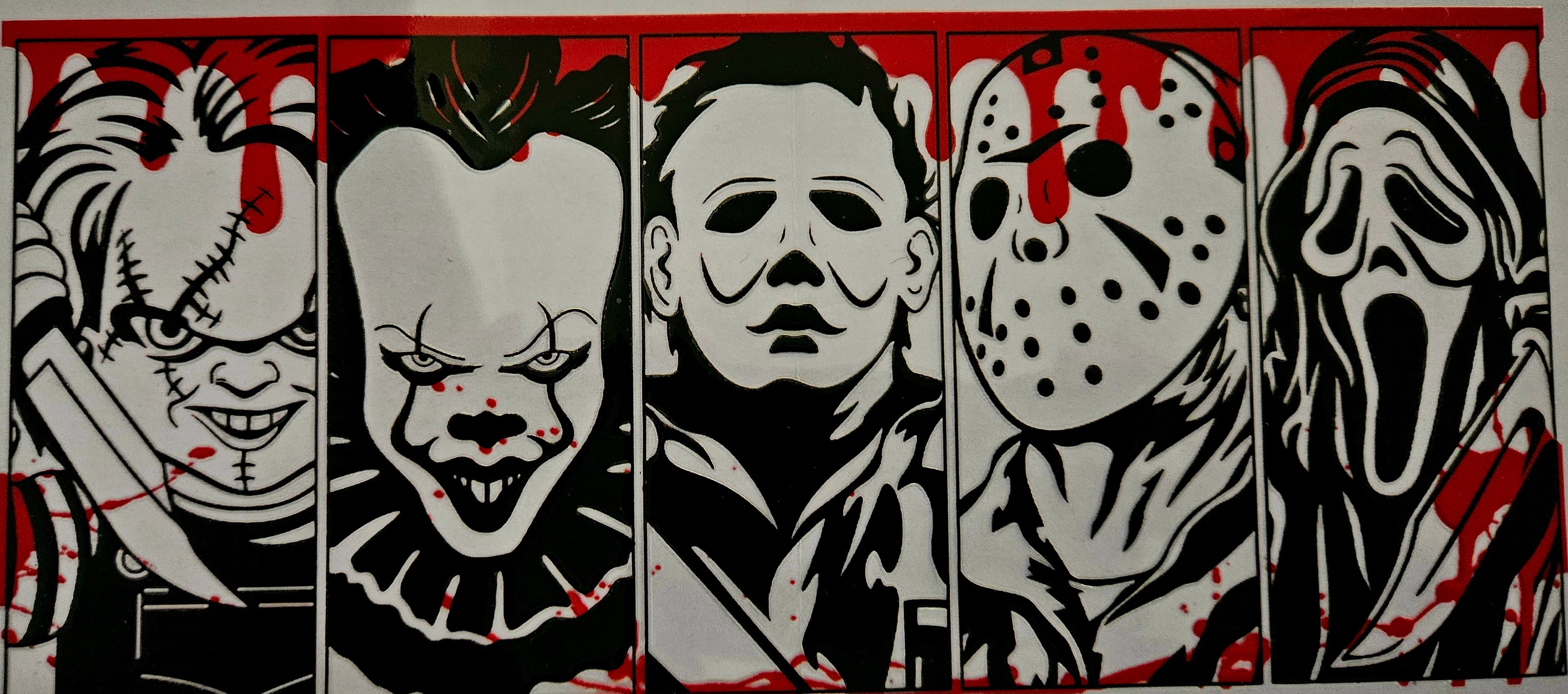 Cup Wrap-Horror Faces