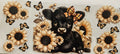 Cup Wrap -Baby Calf and Sunflowers