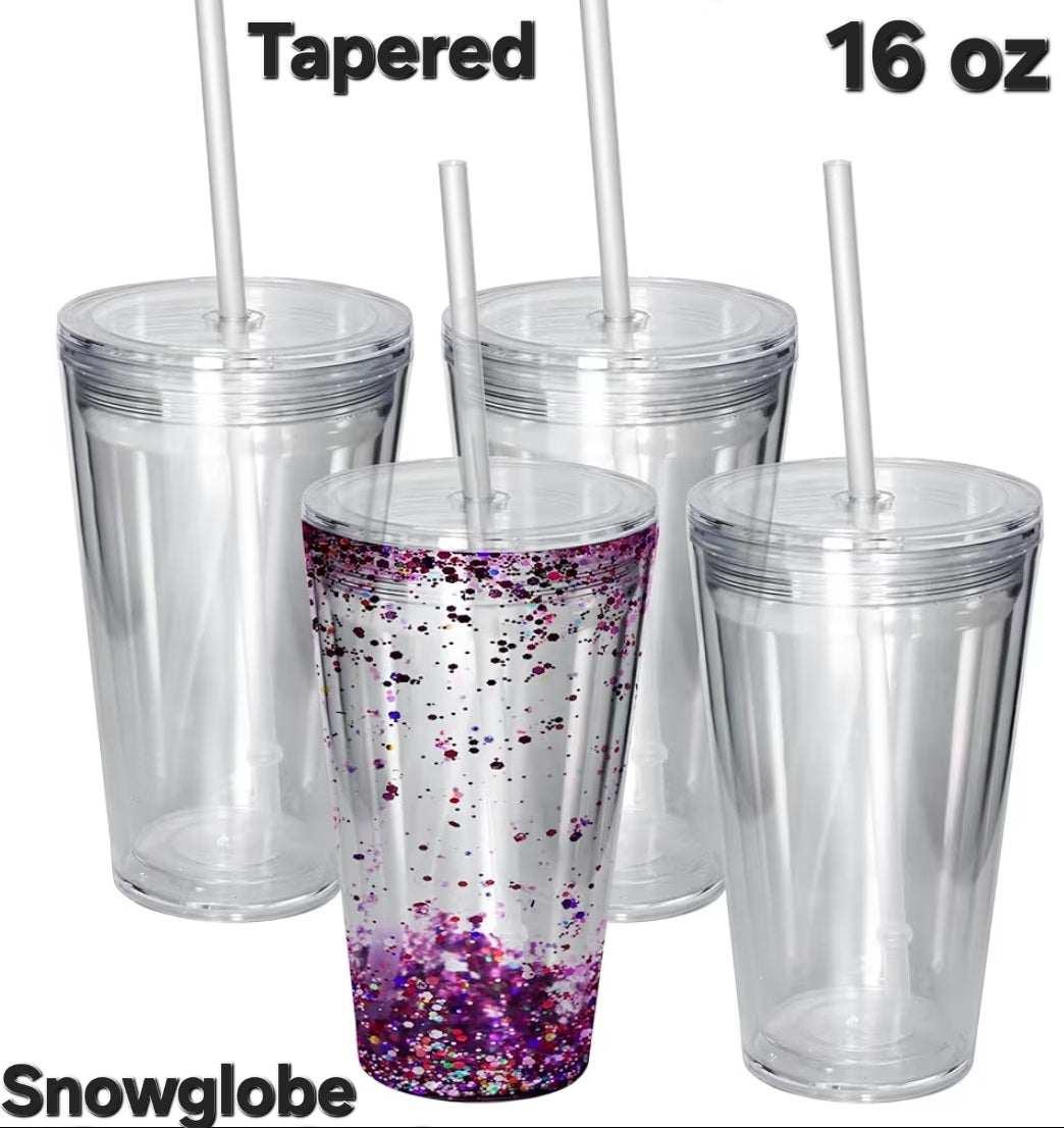 16oz Snow Globe Tumblers